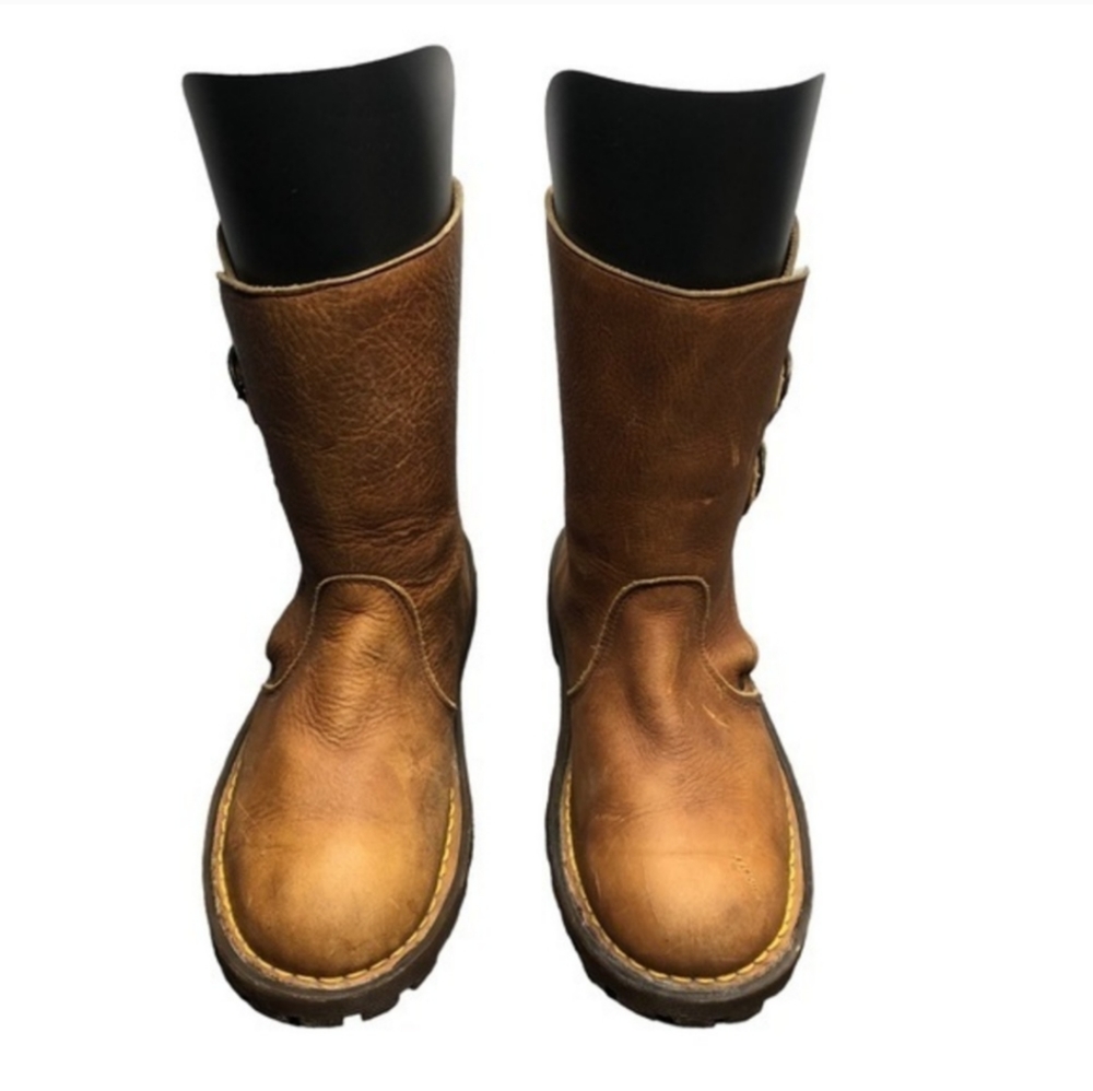 DR. MARTENS Made in England RARE Women’s UK3/US5 Brown Leather Buckle Moto Boots